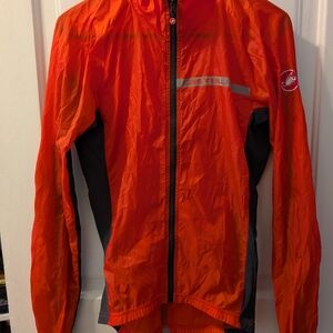 Castelli Women's Orange Windbreaker Jacket